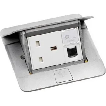 Elektrická zásuvka POP-UP KRABICE DO PODLAHY, MATNÝ HLINÍK, 3 MODULY LEGRAND 054010