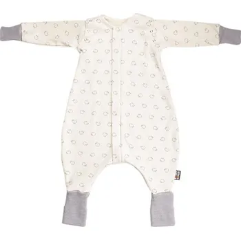 Dětská deka Kaarsgaren Merino spací pytel s nožičkami a rukávy pro děti beránci šedé nohavice Kaarsgaren® Velikost: 92/110 (celková délka 80 cm)