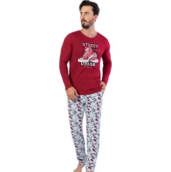 Pánské pyžamo Pyžamo pro muže 1P1309 vínová xxl