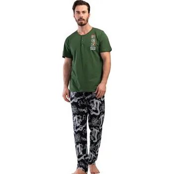 Pyžamo pro muže Čínský drak 1P1374 zelená m
