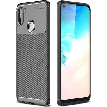 Pouzdro na mobilní telefon Nexeri Kryt Samsung Galaxy A42 5G Armored Carbon Fiber black