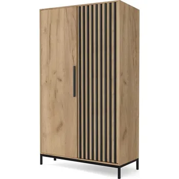 Šatní skříň Šatní skříň Grata, dub kraft / černá