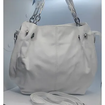 Kabelka Vere Pelle kožená kabelka Vera Pele Zuzka bílá Barva: Bílá