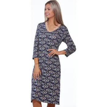 Dámská noční košile Noční košilka jemná 1D0795 modrá 3xl