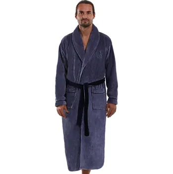 Pánský župan Šedý župan pro muže extra huňatý s límcem 1Z1342 šedá s