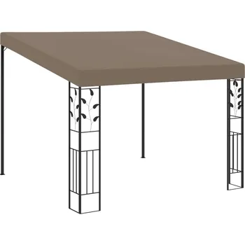 Zahradní altán vidaXL Marketos Altán ke zdi 3 x 3 x 2,5 m taupe