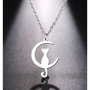 Řetízek Náhrdelník a přívěsek kočka