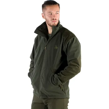TAGART Lovecká bunda pánská s membránou Bruno z fleecu 3XL ZELENÁ