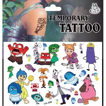 Odstranitelné tetování Dětské dočasné tetování - INSIDE OUT 2 - V HLAVĚ 2 - (D) (Značka: TAKARA TOMY)