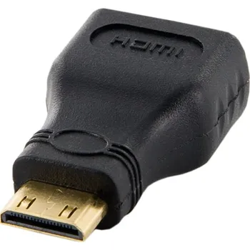 Video kabel 4World Adaptér mini HDMI C M - HDMI F Black