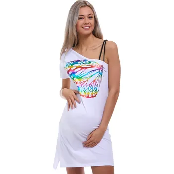 Dámská noční košile Moderní letní košilka pro těhotné 1C2773 bílá m