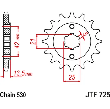 Řetězová sada pro motocykl Jt sprockets JTF 725-14 Cagiva/Ducati