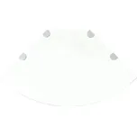 Rohové police 2 ks s chromovými podpěrami sklo čiré 45 x 45 cm IM_3051594