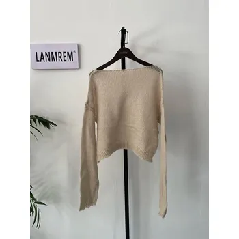 Dámský svetr Dámský jemný svetr průsvitný Barva: Khaki, Velikost: ONE SIZE