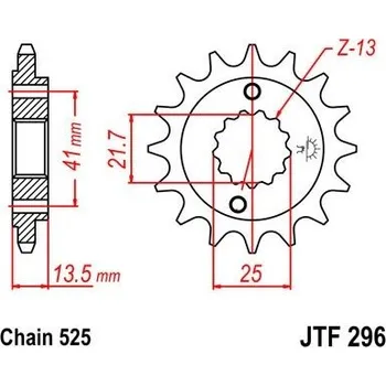 Auto-moto Jt sprockets JTF 296-15 Honda