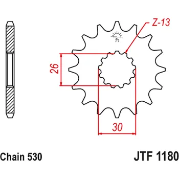 Auto-moto Jt sprockets JTF 1180-19RB Triumph