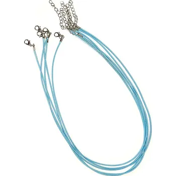 Splétaná šňůrka s karabinkou 45 cm Barva: Světle modrá