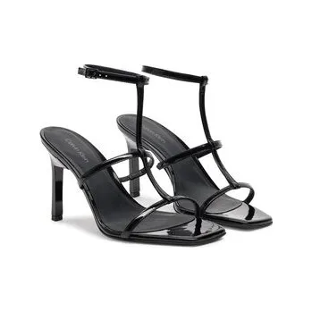 Dámské sandále Sandály Calvin Klein Heel Gladi Sandal 90 Pat HW0HW02312 Černá 37