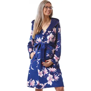 Dámský župan Župan do porodnice Luxusní 1Z1111 modrá 2xl