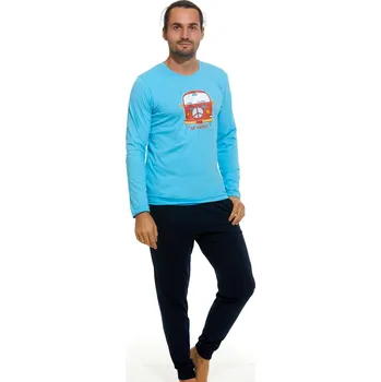 Pánské pyžamo Pyžamo pro muže 1P1046 modrá xl