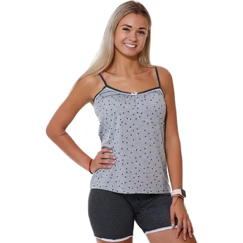 Dámské pyžamo Tílko a kraťasy pro ženy 1D0817 šedá xxl