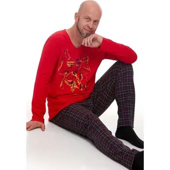 Pánské pyžamo Pyžamo pro muže 1P0915 červená s
