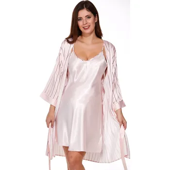 Dámská noční košile Luxusní komplet pro těhotné 1E8282 růžová l