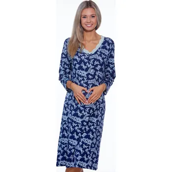 Dámská noční košile Těhotenská košilka noční 1D0786 modrá 3xl