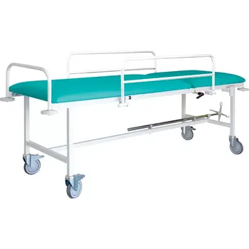 Zahradní lehátko VL - A - T + PBS lehátko transportní s pevnou výškou + postranní madla, koženka MONA 9 - koženka tyrkysová