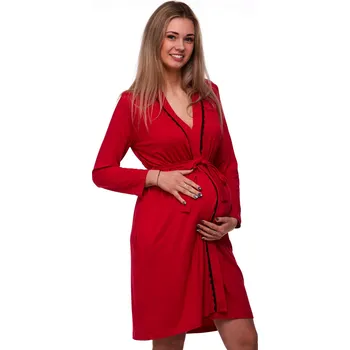 Dámský župan Župan těhotenský 1G0131 vínová l