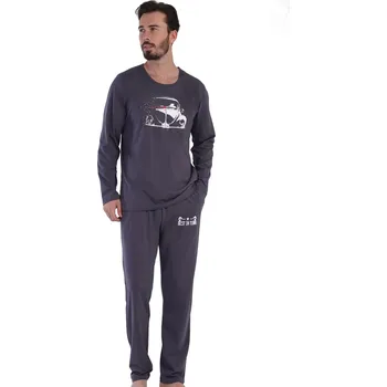 Pánské pyžamo Šedé luxusní pyžamo pro muže S AUTEM best in town 1P1586 šedá l