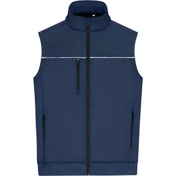 Pánská vesta James&Nicholson Hybridní pracovní vesta JN1867 Navy-Navy 3XL