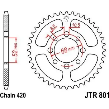 Řetězová sada pro motocykl Jt sprockets JTR 801-28 Suzuki/Kawasaki