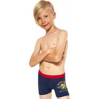Pánské spodní prádlo Chlapecké boxerky - Cornette s bagrem 1Y0014 modrá 86-92