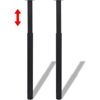 Psací stůl vidaXL 2 teleskopické stolové nohy černé 710 mm - 1100 mm