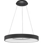 Nova Luce závěsný stmívatelný LED lustr Rando Thin Varianta: černá. Ø600 mm, 50 W LED, 4000 K, 2864 lm