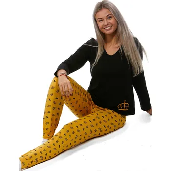 Dámské pyžamo Luxusní pyžamo Princessa - Donna 1E8303 žlutá xl