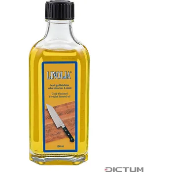 Olej na dřevo Dictum 729745 - Linolja Organic Swedish Linseed Oil, Cold-Bleached, 100 ml - Olej
