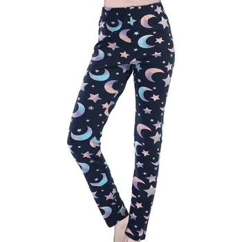 Dámské pyžamo Modré i barevné dlouhé kalhoty na spaní, pro ženy či dívky, duhové noční nebe 1B2138 modrá s