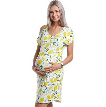 Dámské noční prádlo Těhotenská košilka jemná extra pružná 1D0970 žlutá m