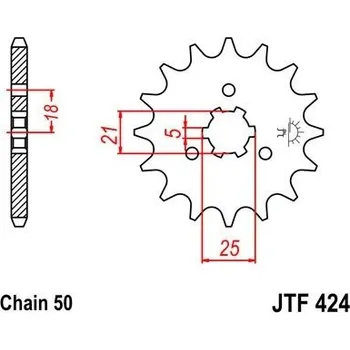 Motodíl Jt sprockets JTF 424-17 Suzuki/Kawasaki/Yamaha
