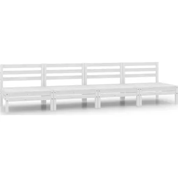 Zahradní nábytek vidaXL Marketos Zahradní středové pohovky 4 ks bílé masivní borové dřevo