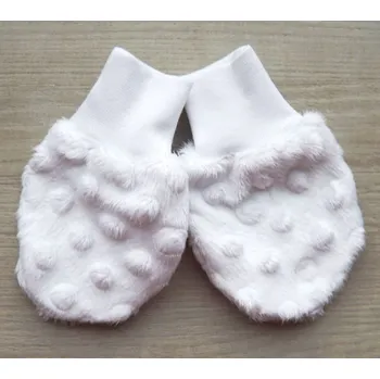 Rukavice AMÁLKA Kojenecké rukavičky minky, bílé Velikost: 56-68