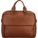 Luxusní kožená pracovní taška Katana Erchis, koňaková