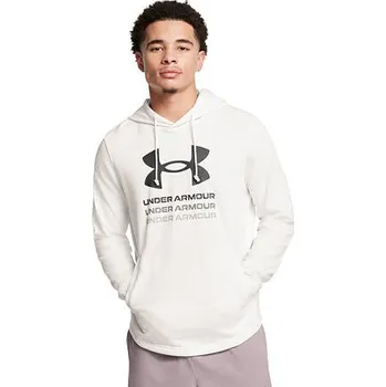 Pánská mikina Pánská mikina Under Armour Rival Terry Graphic Hoodie velikost XXL onyx white