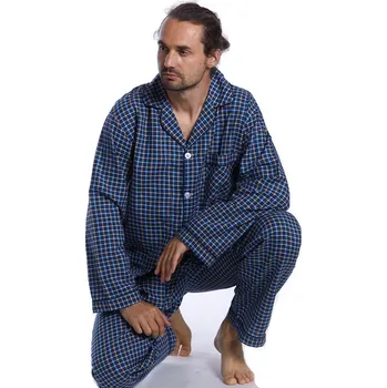 Pánské pyžamo Pyžamo z bavlny pro muže PAPM273 modrá l