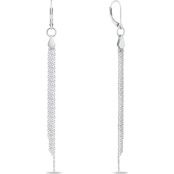Náušnice Brilio Silver Nepřehlédnutelné dlouhé náušnice ze stříbra EA915W + 2 měsíce na vrácení zboží