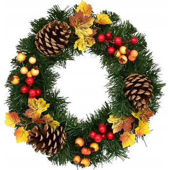 Věnec Věnec podzimní DA-9151 zelený 30 cm