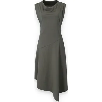 Dámské šaty Dlouhé šaty s aplikací 80068 Italie barva: zelená-khaki