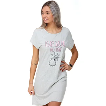 Dámská noční košile Noční košilka jemná 1D0848 šedá xl